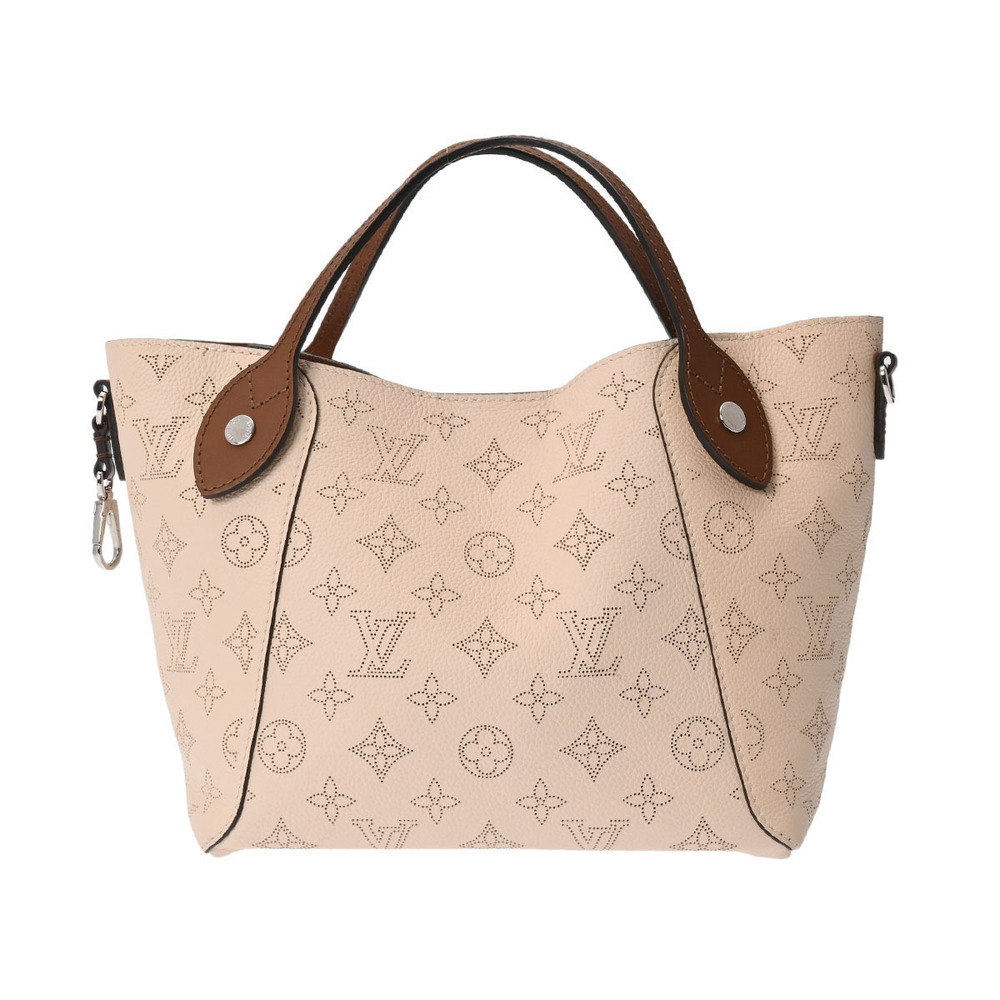 Louis Vuitton Monogram Mahina Creme Cream Leather Handbag